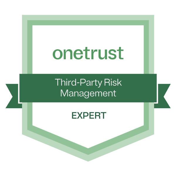 Third-Party Risk Management Expert certification - Onetrust